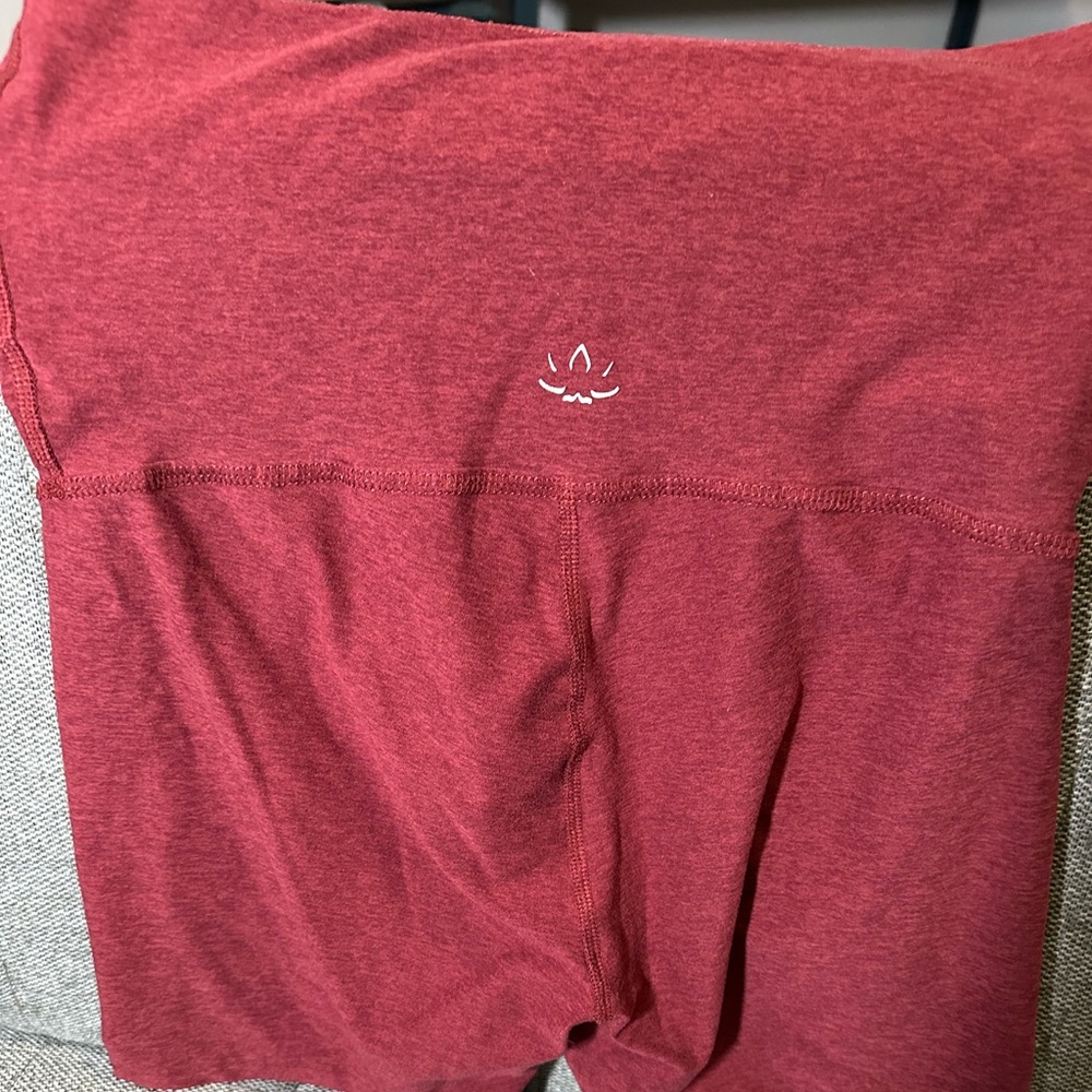 Beyond Yoga Beyond the Bump Burgundy Maternity Shorts